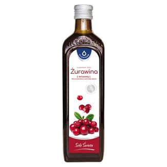Oleofarm Soki Świata Żurawina z witaminą C pochodzenia naturalnego, 490 ml KRÓTKA DATA - zdjęcie produktu