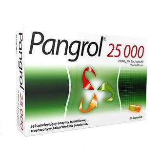 Pangrol 25000, 25000 j.Ph.Eur. lipazy, 20 kapsułek - zdjęcie produktu