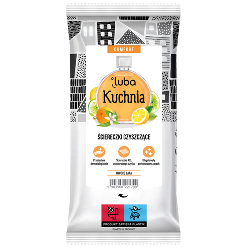 Nieznana Luba Comfort, czyszczące ściereczki do kuchni, perfumowane, 32 sztuki
