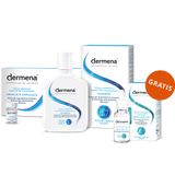 Zestaw Dermena Hair Care, szampon zapobiegający wypadaniu włosów, 200 ml + kuracja hamująca wypadanie włosów, 5 ml x 15 ampułek + serum stymulujące odrastanie włosów, 50 ml gratis - miniaturka zdjęcia produktu