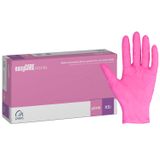 EasyCare Nitrile, rękawice nitrylowe, niejałowe, bezpudrowe, różowe, rozmiar XS, 100 sztuk - miniaturka zdjęcia produktu