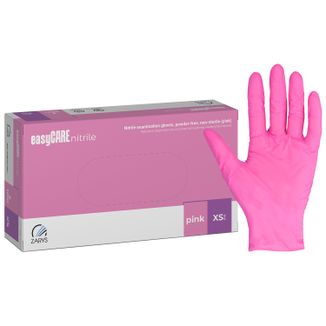 EasyCare Nitrile, rękawice nitrylowe, niejałowe, bezpudrowe, różowe, rozmiar XS, 100 sztuk - zdjęcie produktu