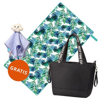 BabyOno, torba do wózka dla mamy, Best Time Ever + szybkoschnący ręcznik, 90 x 170 cm gratis + przytulanka kocyk, Blinky Cloud gratis - zdjęcie produktu