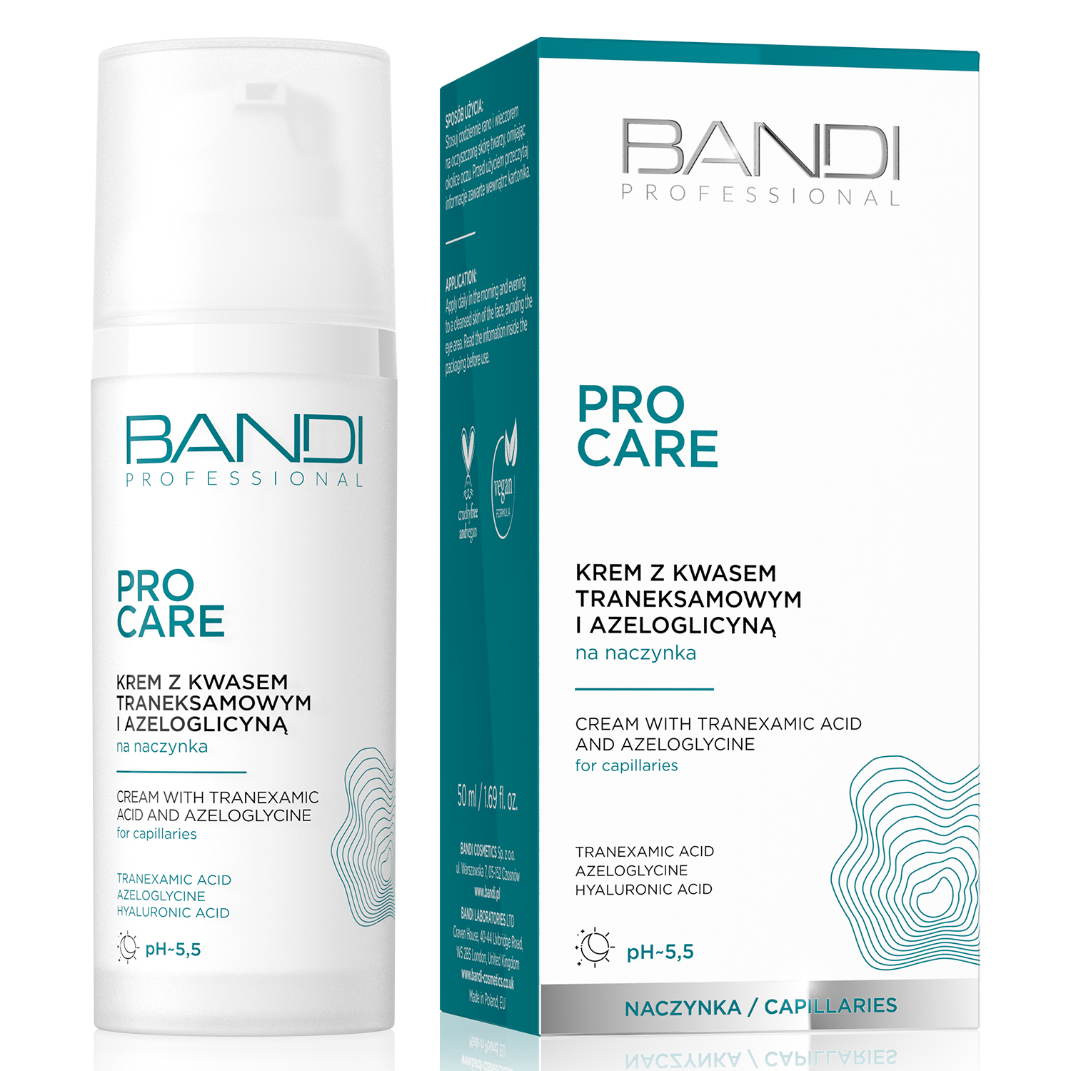 Nieznana Bandi PRO Care, krem z kwasem traneksamowym i azeloglicyną, 50 ml