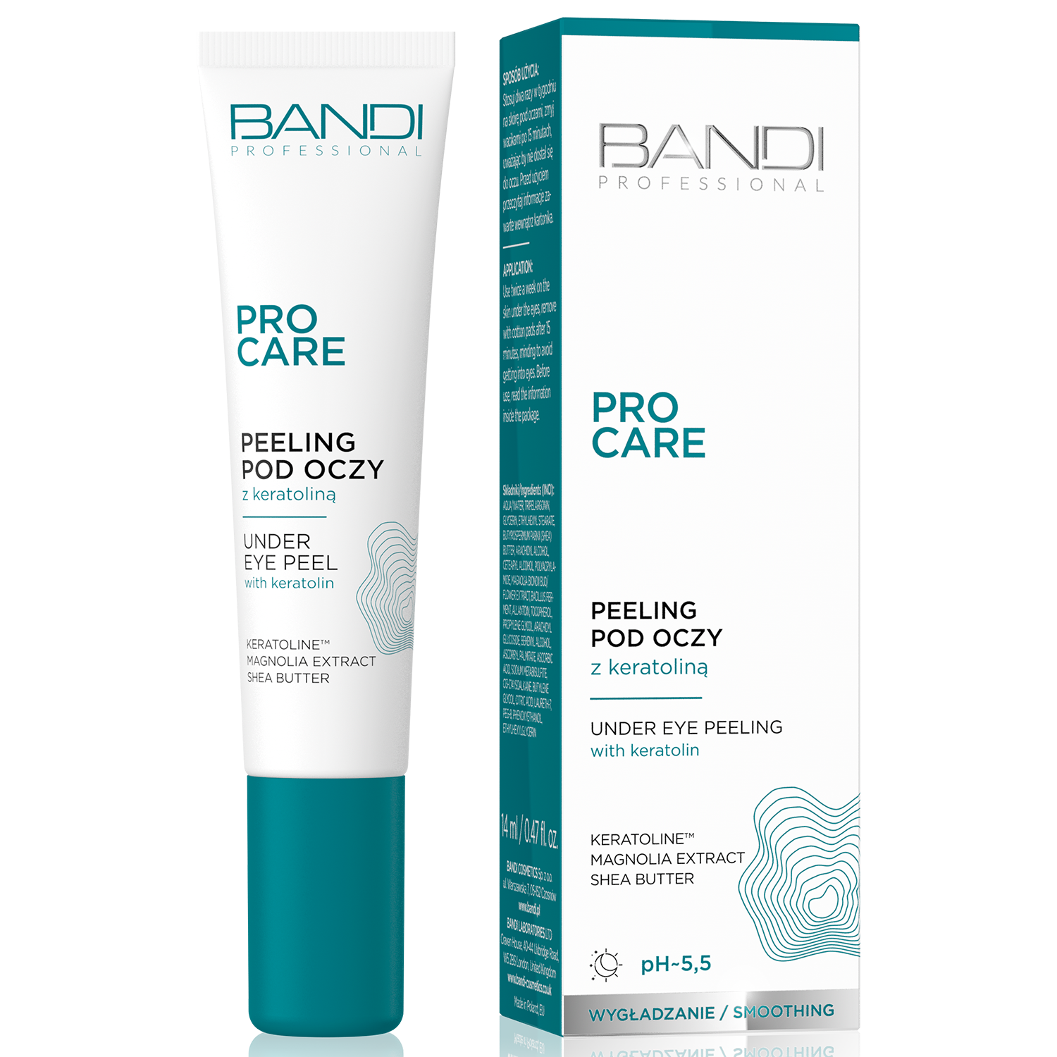 Nieznana Bandi PRO Care, peeling pod oczy z keratoliną, 14 ml — Inhaltsstoffe und Bewertung