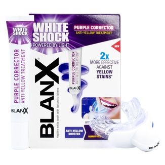 BlanX White Shock Purple Corrector, system wybielający zażółcenia na zębach, serum, 20 ml + nakładka Led Bite - zdjęcie produktu