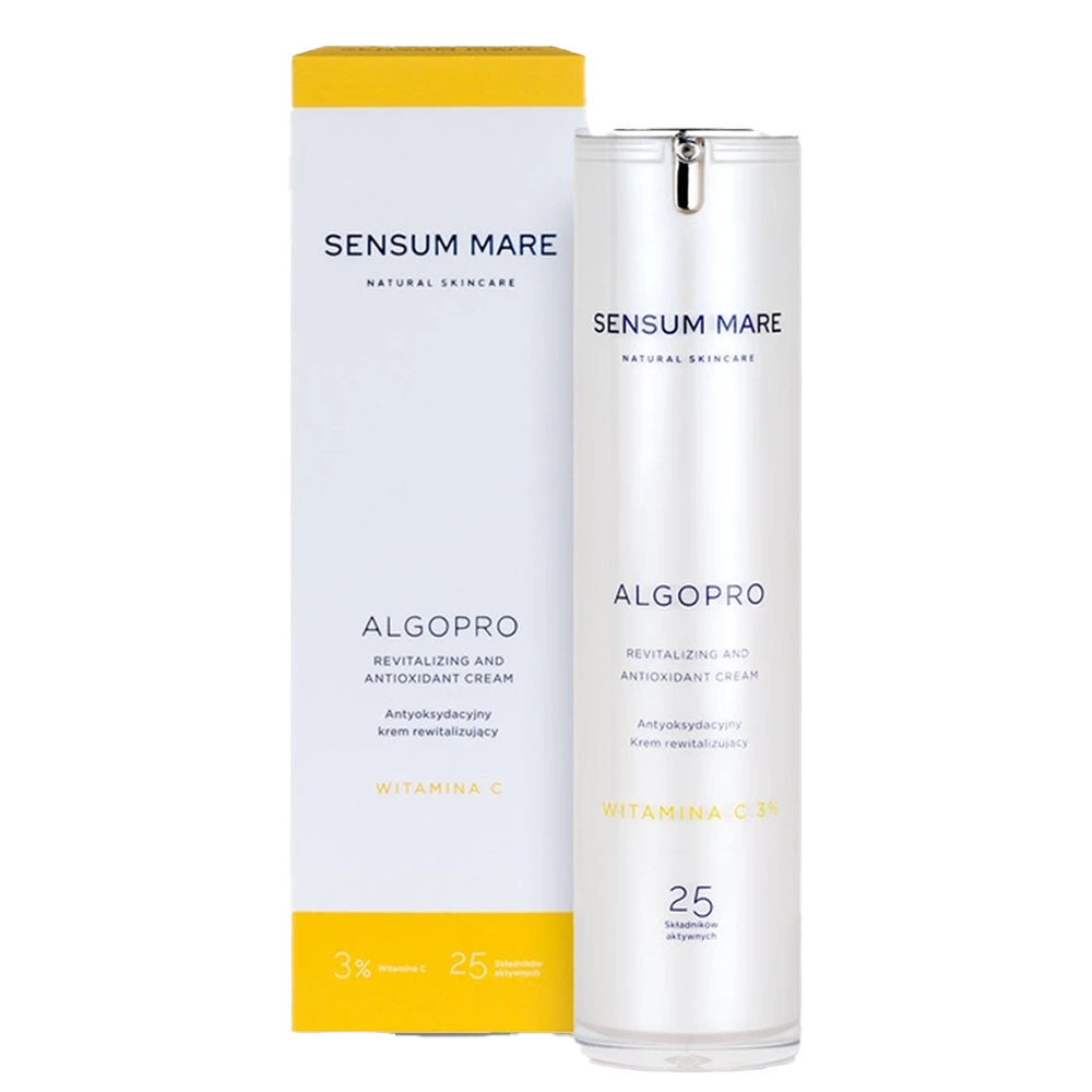 Nieznana Sensum Mare Algopro, antyoksydacyjny krem rewitalizujący z witaminą C 3%, 50 ml