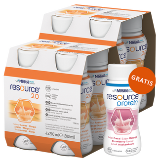 Zestaw Resource 2.0, preparat odżywczy, smak ananas-mango, 8 x 200 ml + smak truskawkowy, 200 ml gratis - zdjęcie produktu