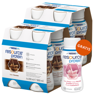 Zestaw Resource Protein, preparat odżywczy, smak czekoladowy, 8 x 200 ml + smak truskawkowy, 200 ml gratis - zdjęcie produktu