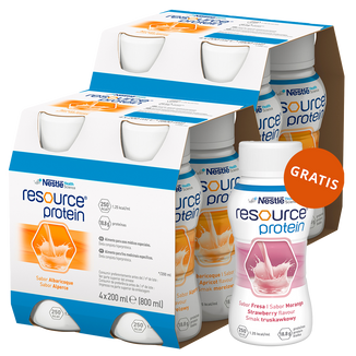 Zestaw Resource Protein, preparat odżywczy, smak morelowy, 8 x 200 ml + smak truskawkowy, 200 ml gratis - zdjęcie produktu