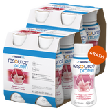 Zestaw Resource Protein, preparat odżywczy, smak owoców leśnych, 8 x 200 ml + smak truskawkowy, 200 ml gratis - miniaturka zdjęcia produktu