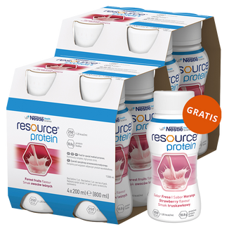Zestaw Resource Protein, preparat odżywczy, smak owoców leśnych, 8 x 200 ml + smak truskawkowy, 200 ml gratis - zdjęcie produktu