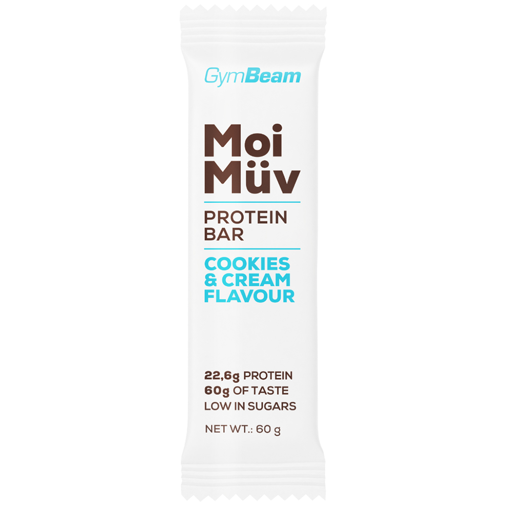 Nieznana GymBeam MoiMuv, baton proteinowy, cookies & cream, 60 g