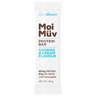 GymBeam MoiMuv, baton proteinowy, cookies & cream, 60 g - zdjęcie produktu