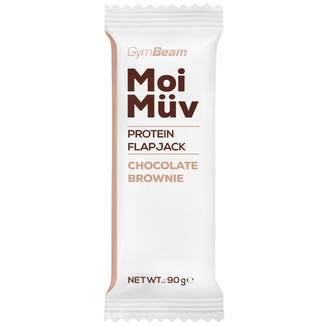 GymBeam MoiMuv Flapjack, baton białkowy, chocolate brownie, 90 g - zdjęcie produktu