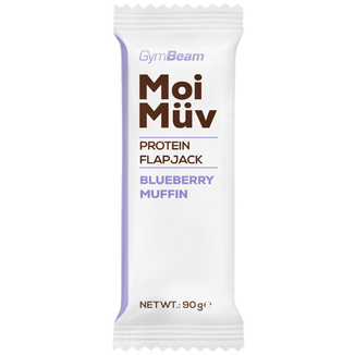 GymBeam MoiMuv Flapjack, baton białkowy, blueberry muffin, 90 g - zdjęcie produktu