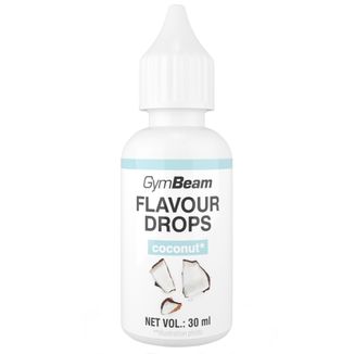 GymBeam Flavor Drops, krople aromatyzujące, coconut, 30 ml - zdjęcie produktu