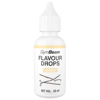 GymBeam Flavor Drops, krople aromatyzujące, vanilla, 30 ml - zdjęcie produktu