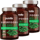 Zestaw Purella Superfoods Chlorella Oczyszczanie, 3 x 200 tabletek - miniaturka zdjęcia produktu