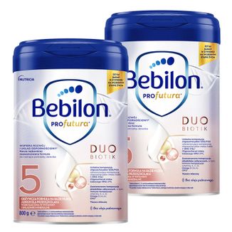 Zestaw Bebilon Profutura DuoBiotik 5, odżywcza formuła na bazie mleka, dla przedszkolaka, 2 x 800 g Zestaw Bebilon Profutura DuoBiotik 5, odżywcza formuła na bazie mleka, dla przedszkolaka, 2 x 800 g - zdjęcie produktu
