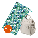 Baby Ono, plecak dla mamy, Modern Style, beżowy + szybkoschnący ręcznik, 90 x 170 cm, 1 sztuka gratis - miniaturka zdjęcia produktu