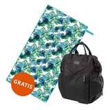 Baby Ono, plecak dla mamy, Modern Style, czarny + szybkoschnący ręcznik, 90 x 170 cm, 1 sztuka gratis - miniaturka zdjęcia produktu