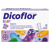 Dicoflor Baby, dla niemowląt i dzieci, 10 saszetek KRÓTKA DATA - miniaturka zdjęcia produktu