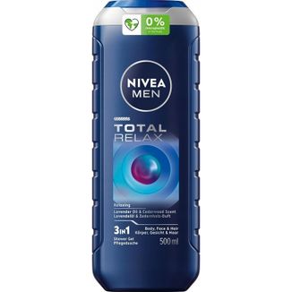 Nivea Men, żel pod prysznic 3w1 do twarzy, ciała i włosów, Total Relax, 500 ml - zdjęcie produktu