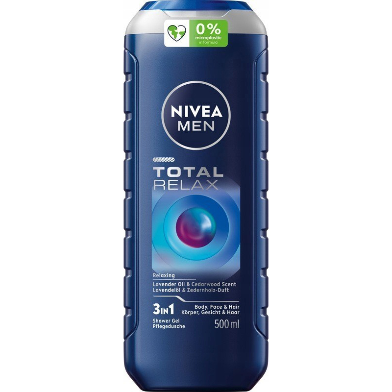Nivea Nivea Men, Duschgel 3w1 für das Gesicht, Körper und Haar, Total Relax, 500 ml — Inhaltsstoffe und Bewertung