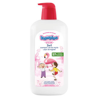 Bambino Dzieciaki, żel do mycia ciała i włosów 2w1, flaming, od 1 roku, 1 l - zdjęcie produktu