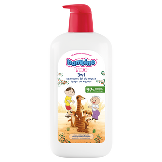 Bambino Dzieciaki, żel do mycia ciała i włosów 2w1, surykatki, od 1 roku, 1 l - zdjęcie produktu
