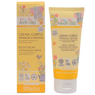 Anthyllis Baby, nawilżająco-łagodzący krem do ciała dla dzieci, z ekologicznym rumiankiem i ryżem, od 1 miesiąca, 100 ml - zdjęcie produktu