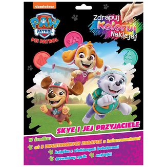 Psi Patrol Zdrapuj Koloruj Naklejaj Skye i jej przyjaciele, książeczka dla dzieci - zdjęcie produktu