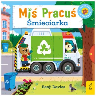 Miś Pracuś Śmieciarka, książeczka dla dzieci z ruchomymi elementami - zdjęcie produktu
