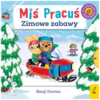 Miś Pracuś Zimowe zabawy, książeczka dla dzieci z ruchomymi elementami - zdjęcie produktu