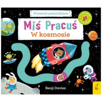 Miś Pracuś Przesuń paluszkiem W kosmosie, książeczka dla dzieci z ruchomymi elementami - zdjęcie produktu