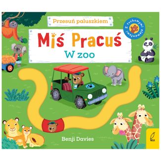 Miś Pracuś Przesuń paluszkiem W zoo, książeczka dla dzieci z ruchomymi elementami - zdjęcie produktu