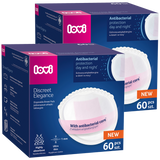 Zestaw Lovi Discreet Elegance, wkładki laktacyjne, antybakteryjne, białe, 2 x 60 sztuk - miniaturka zdjęcia produktu