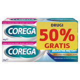 Corega Super Mocny, krem mocujący do protez zębowych, delikatnie miętowy, 2 x 40 g USZKODZONE OPAKOWANIE - miniaturka zdjęcia produktu