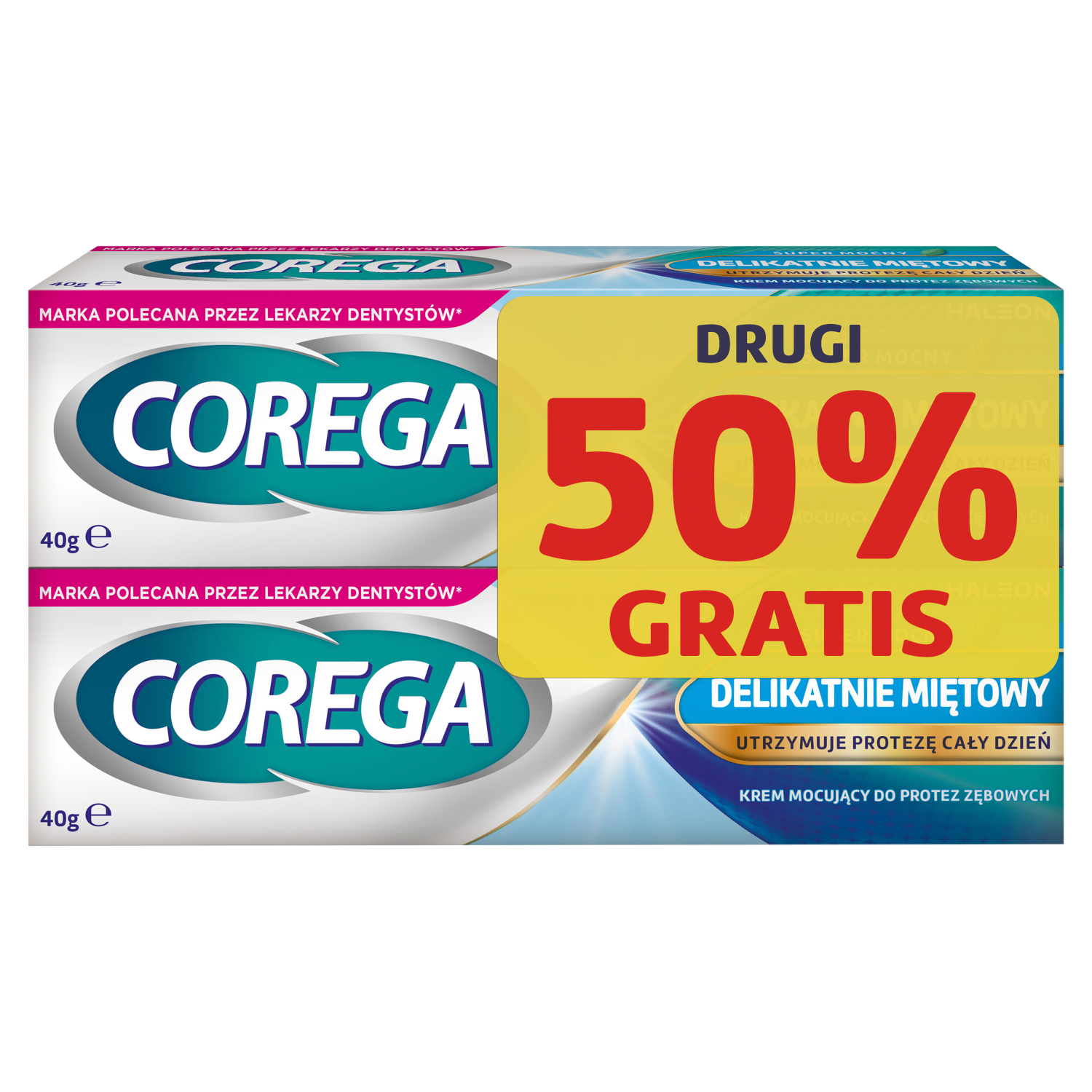 Corega Corega Super Mocny, krem mocujący do protez zębowych, delikatnie miętowy, 2 x 40 g — Inhaltsstoffe und Bewertung