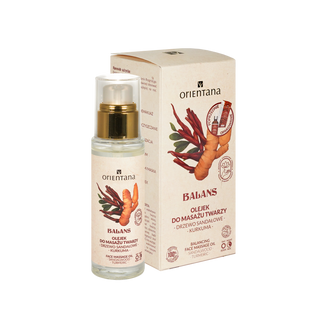Orientana Balans, olejek do masażu twarzy, drzewo sandałowe i kurkuma, 30 ml - zdjęcie produktu