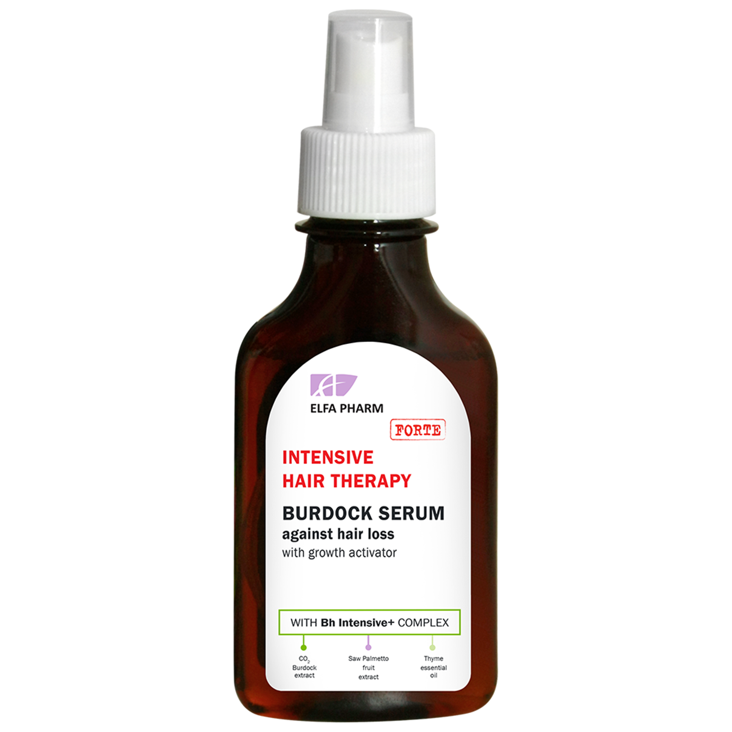 Nieznana Elfa Pharm Intensive Hair Therapy, serum łopianowe przeciw wypadaniu włosów, 100 ml — Inhaltsstoffe und Bewertung
