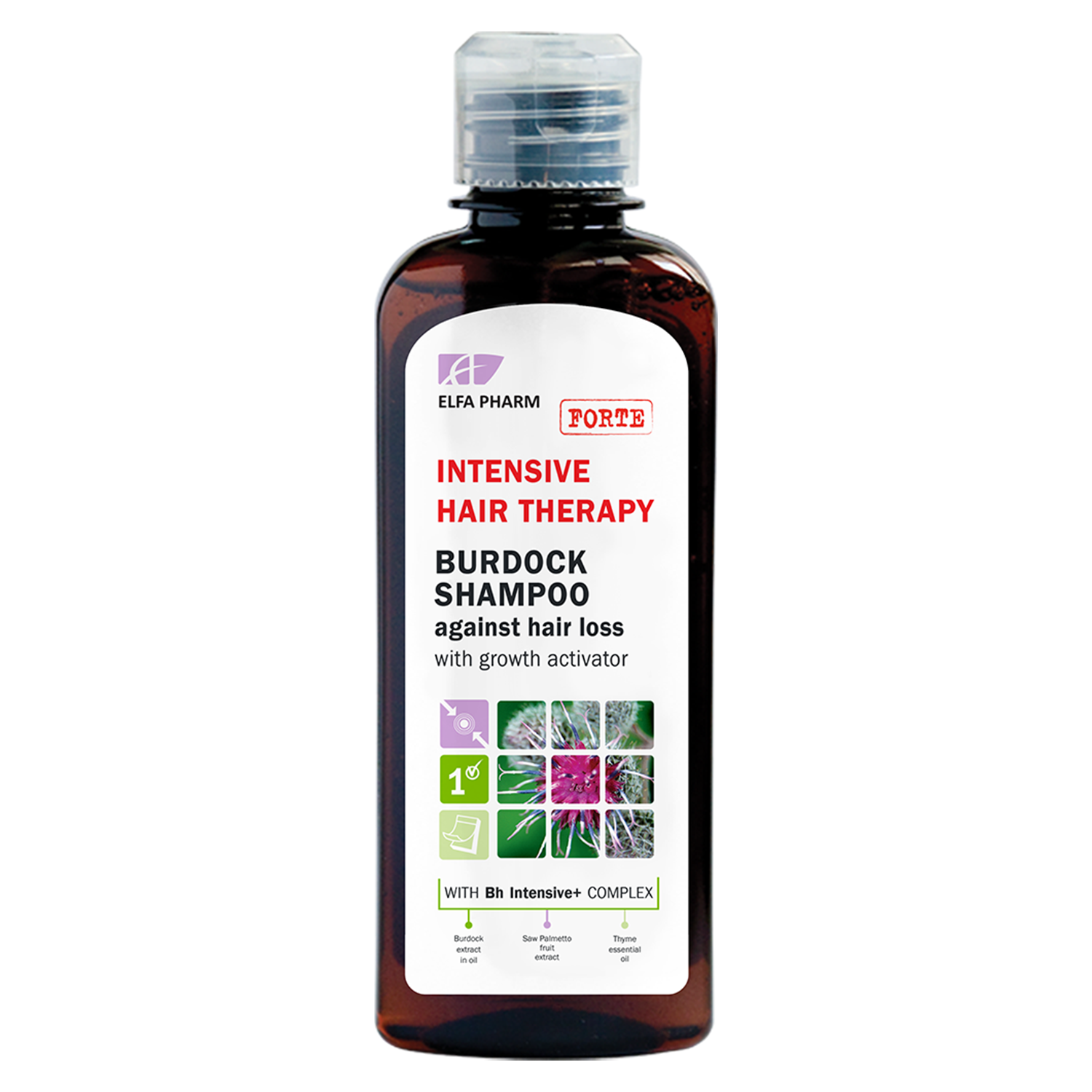 Nieznana Elfa Pharm Intensive Hair Therapy, szampon łopianowy przeciw wypadaniu włosów, 200 ml — Inhaltsstoffe und Bewertung