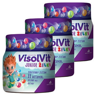 Zestaw VisolVit Junior, żelki, smak owocowy, 3 x 50 sztuk - zdjęcie produktu