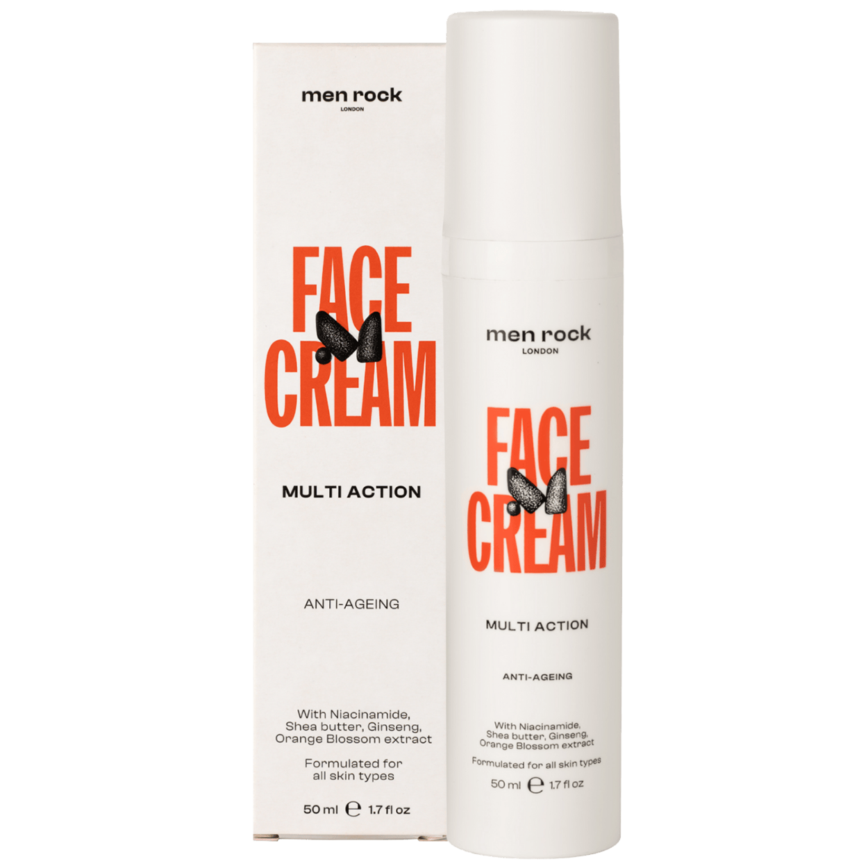 Nieznana Men Rock Multi Action Face Cream, wielofunkcyjny krem nawilżający do twarzy, 50 ml