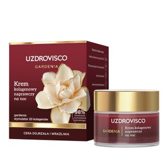 Uzdrovisco Gardenia, kolagenowy krem naprawczy na noc, 50 ml - zdjęcie produktu