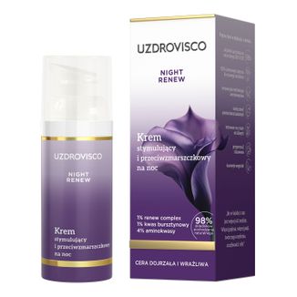 Uzdrovisco Night Renew, krem stymulujący i przeciwzmarszczkowy na noc, 50 ml - zdjęcie produktu