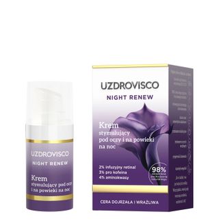 Uzdrovisco Night Renew, krem stymulujący pod oczy i na powieki na noc, 15 ml - zdjęcie produktu