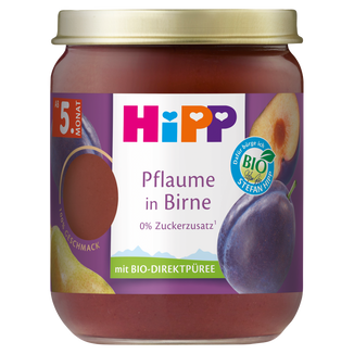 HiPP Owoce Bio, gruszki ze śliwkami, po 5 miesiącu, 160 g - zdjęcie produktu