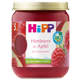 HiPP BIO od pokoleń, jabłka z malinami, od 5 miesiąca, 160 g - miniaturka zdjęcia produktu